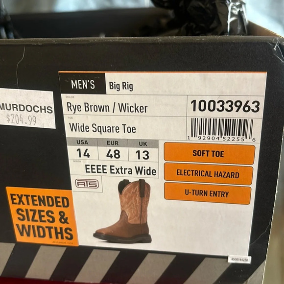 COPY - Ariat Mens Big Rig Work Boot NWT - Picture 4 of 7